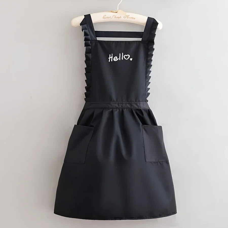 Floral Waterproof Apron for Women - Gardening and Restaurant Use