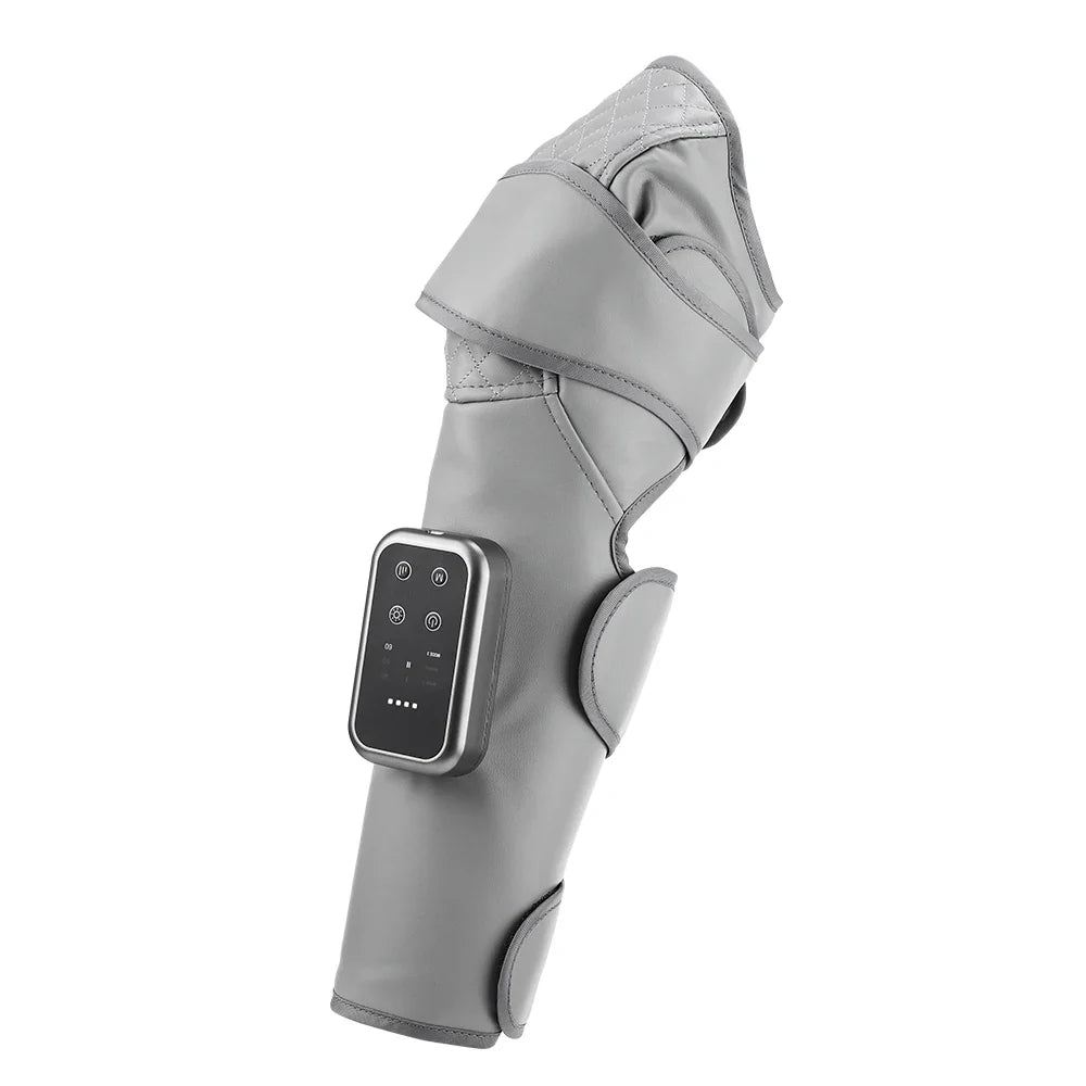 Cordless Leg Wrap Massager for Calves and Knees – Heat and Air Compression with 3 Levels and Adjustable Pressure
