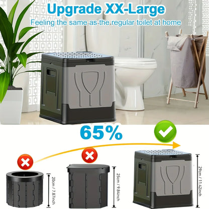 XL Portable Camping Toilet | Foldable, Sanitary, and Convenient