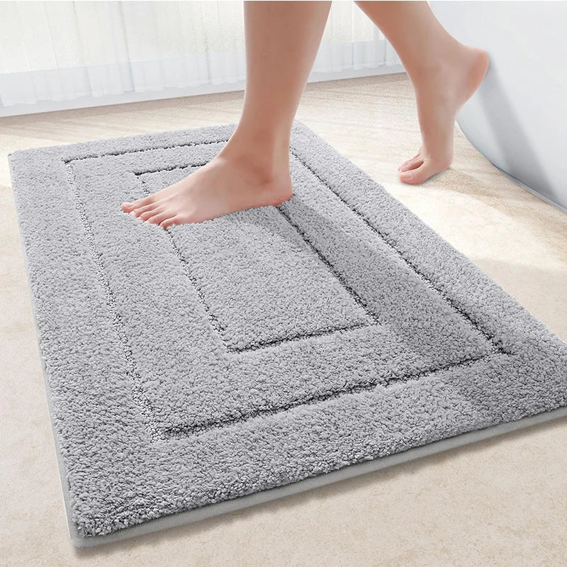 Non-Slip Microfiber Bath Mat – Soft Double Layer for Comfort and Absorbency