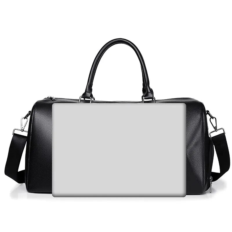 Retro Leather-Look Travel Bag | Water-Resistant | With Shoulder Strap & Handle | Ideal for Short Trips & Everyday Use