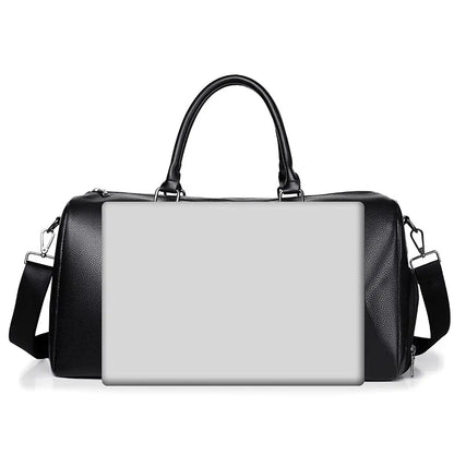 Retro Leather-Look Travel Bag | Water-Resistant | With Shoulder Strap & Handle | Ideal for Short Trips & Everyday Use
