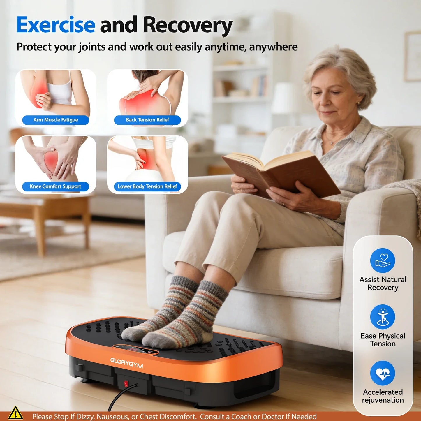 Whole Body Shaker Exercise Machine with 120 Speeds, 330 lb Limit & Non-Slip Surface