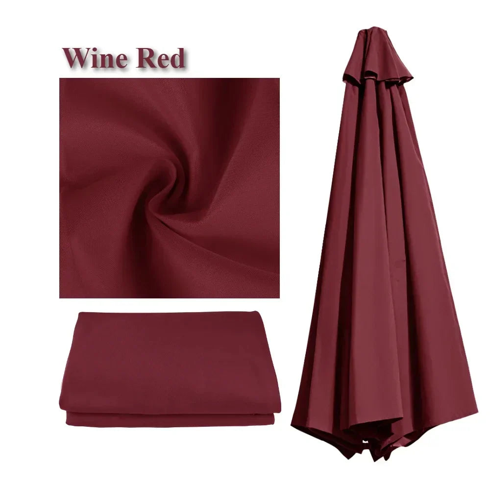 Waterproof Replacement Sun Umbrella Cover for 6/8 Ribs - Outdoor Use for Garden and Patio
