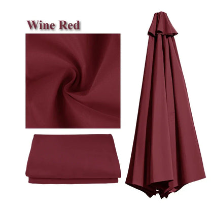 Waterproof Replacement Sun Umbrella Cover for 6/8 Ribs - Outdoor Use for Garden and Patio