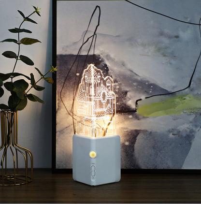 Rechargeable 3D LED Night Wall Light