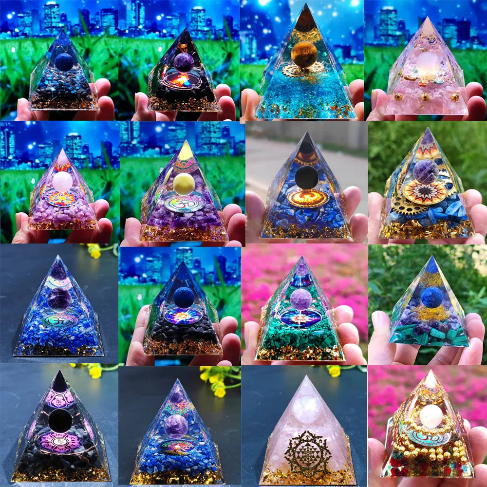 Amethyst Pendulum Orgonite Pyramid – Energy, Protection, Decoration