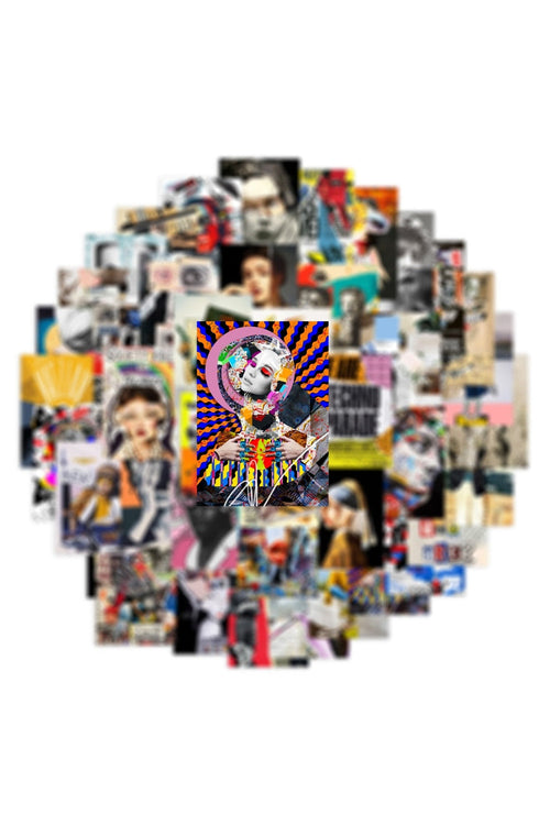 Collection of Art Stickers - Set of 10, 30, or 50 Pieces