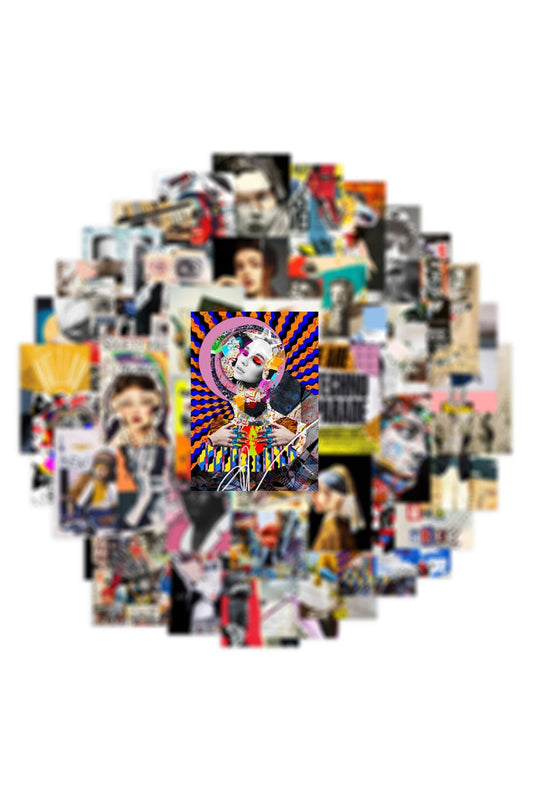 Collection of Art Stickers - Set of 10, 30, or 50 Pieces