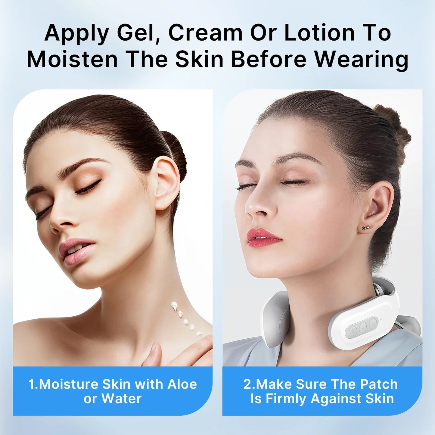 Wireless Neck Massager with Heat – 6 Modes, 15 Intensities, Auto Shut-Off