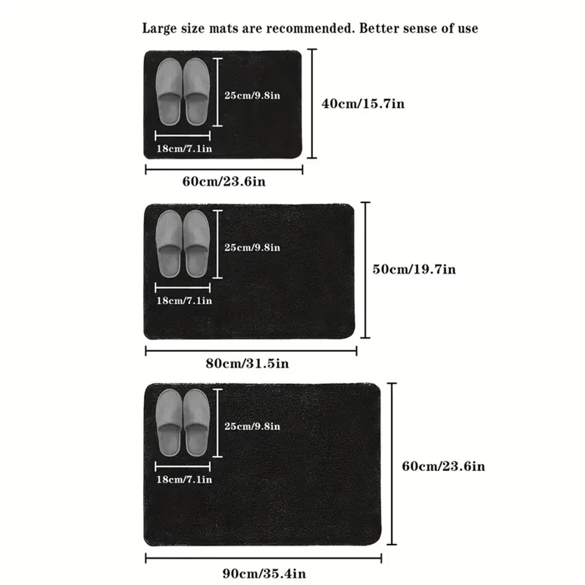 Non-Slip Bath Mat - Quick-Drying and Hygienic