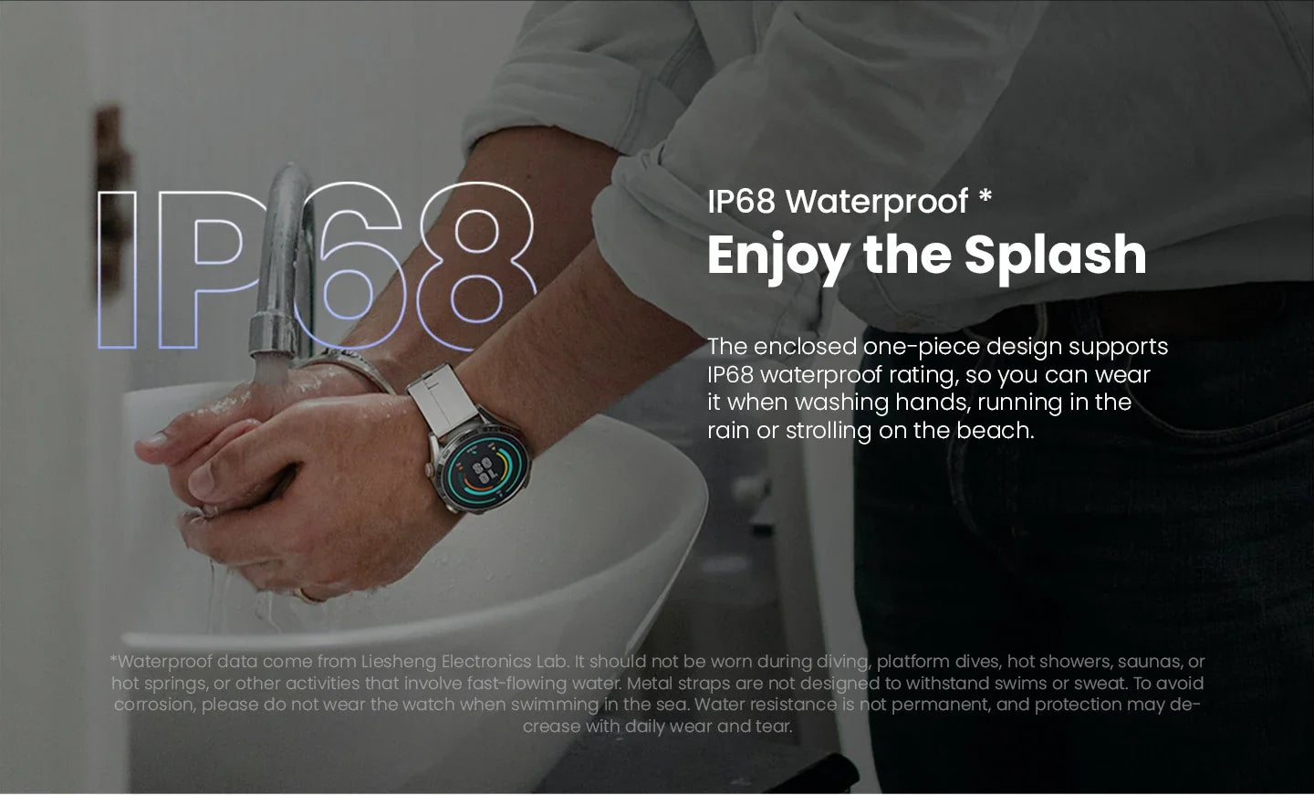 Smartwatch with 1.58" AMOLED Screen, Bluetooth Calling, 100+ Sports Modes & 24-Hour Health Tracking