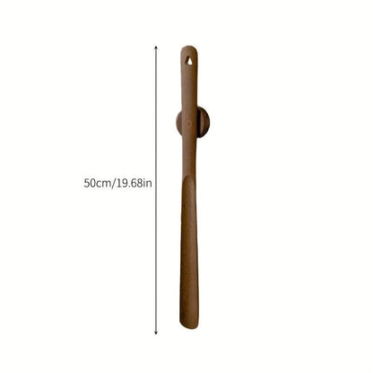 Ergonomic Wooden Shoe Horn - 50 cm Long Handle for Comfortable Wear