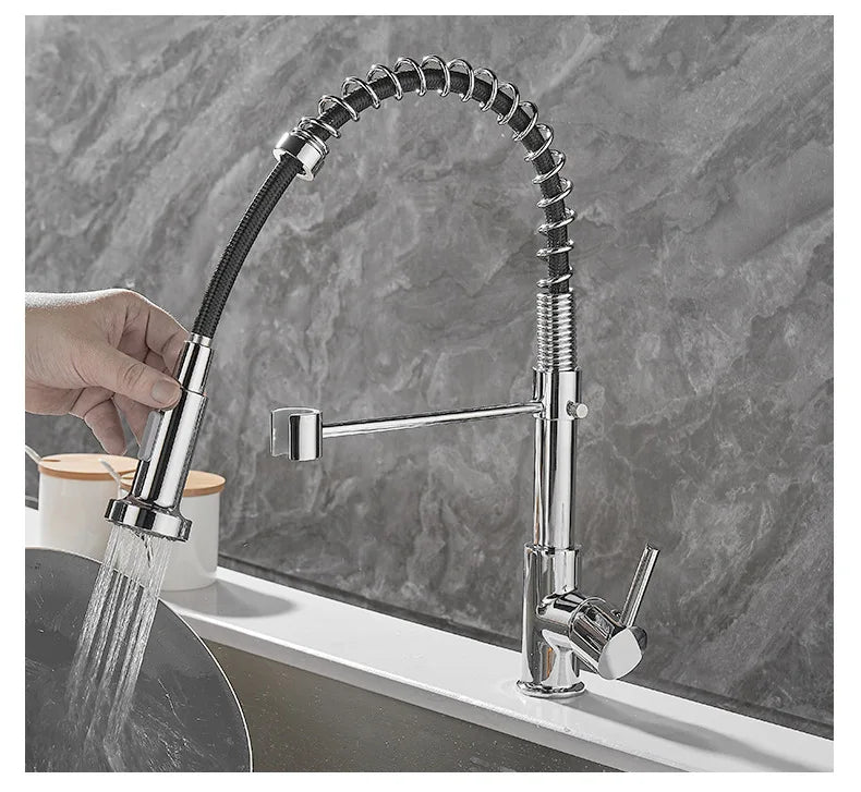 Contemporary Kitchen Faucet with Sleek Design and Practical Use