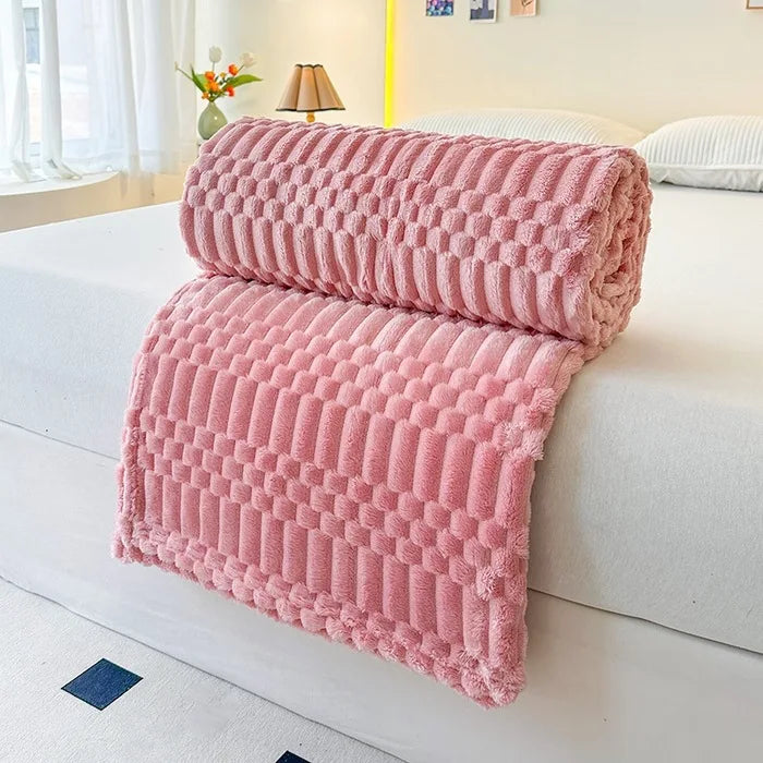 Cozy Fleece Blanket – Soft Milk Velour Throw for Sofa, Bed & Nursery