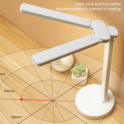 Rechargeable Dimmable Reading Lamp with Adjustable Arm and Phone Stand