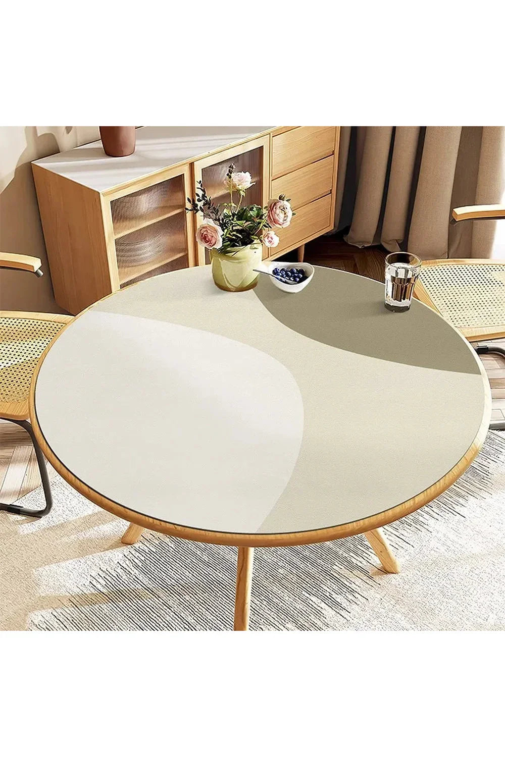 Round Table Cover for Dining - Circular Tablecloth