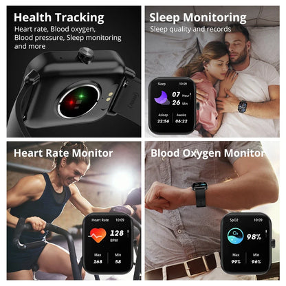 Smartwatch with Voice Calling | 1.9" HD Screen, 24H Health Tracking, 100+ Sports Modes, Bluetooth Calling | IP68 Waterproof