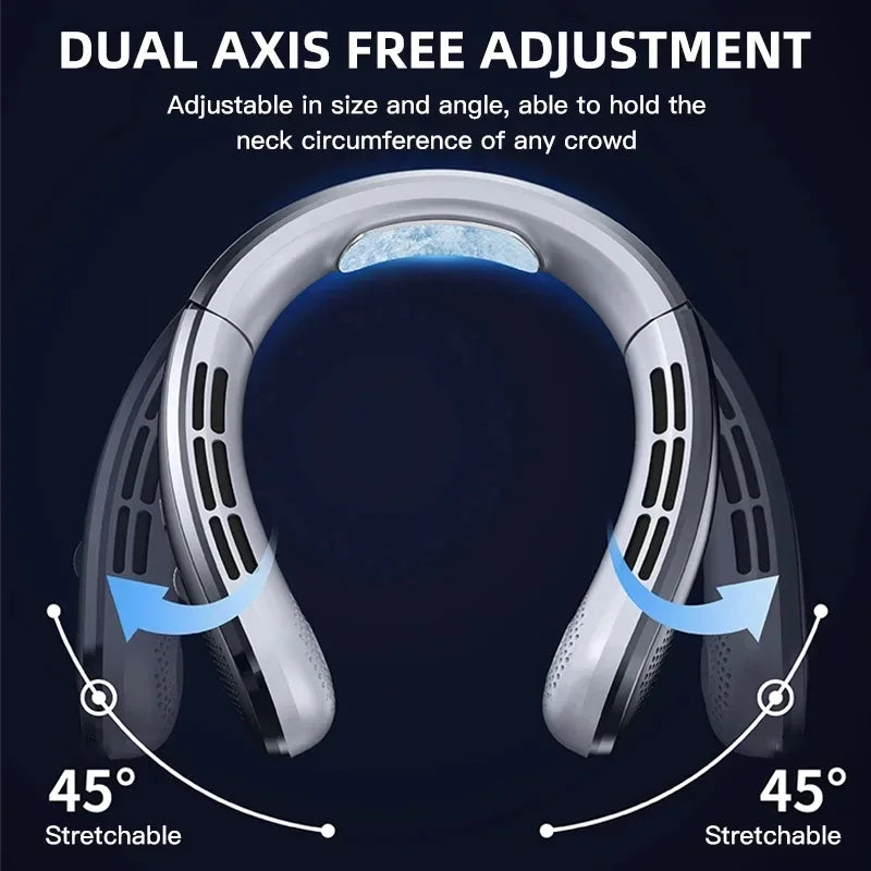 Rechargeable Neck Breeze Fan with LED Battery Indicator 8000mAh