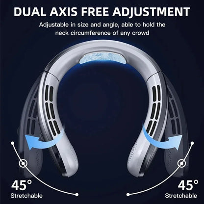 Rechargeable Neck Breeze Fan with LED Battery Indicator 8000mAh