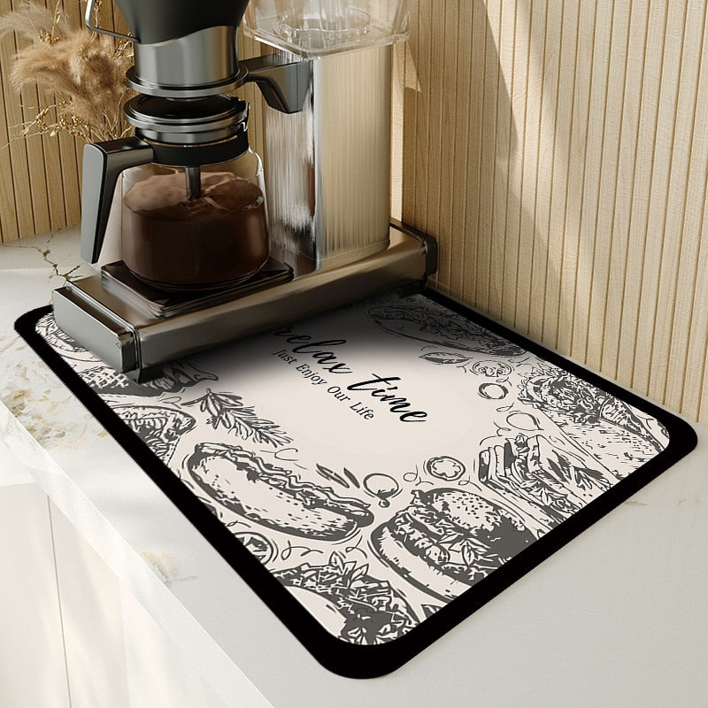 Absorbent Kitchen Mat for Drying Dishes – Safe and Functional