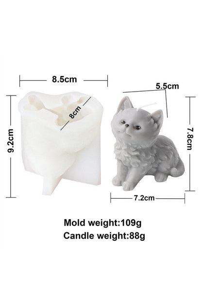 Gypsum Candle Mold in Bear Shape