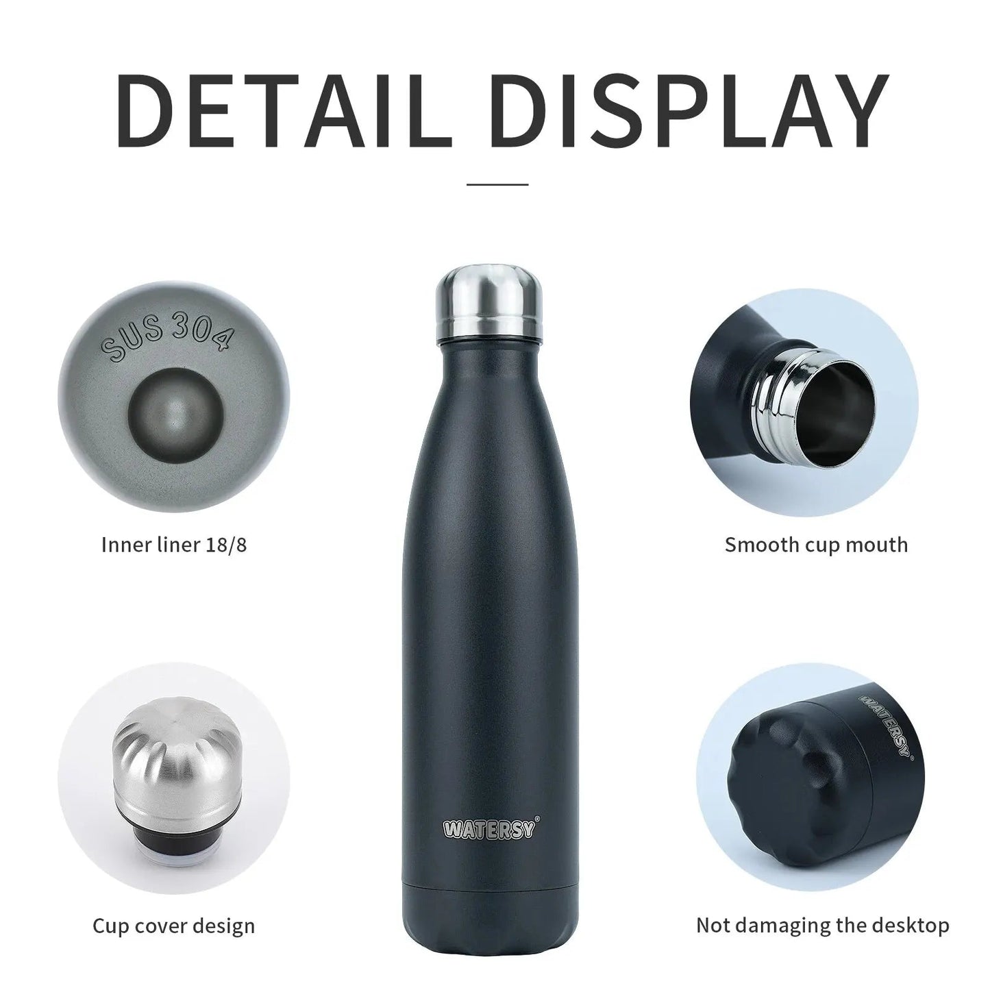 500ml Vacuum Insulated Stainless Steel Water Bottle