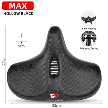 Ergonomic Wide Bicycle Seat – Shock-Absorbing Comfort for Urban and Trail Riding