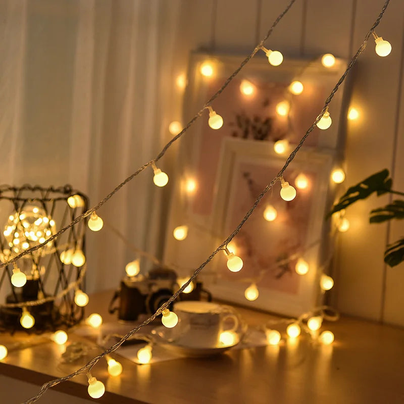 Solar-Powered Outdoor String Lights