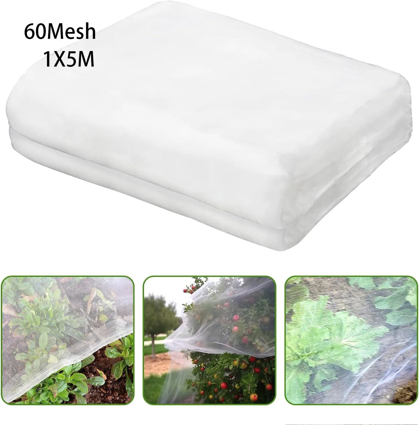 Plant Protection Netting – HDPE Insect and Bird Barrier, Light-Transmissive, Ideal for Vegetables & Fruits