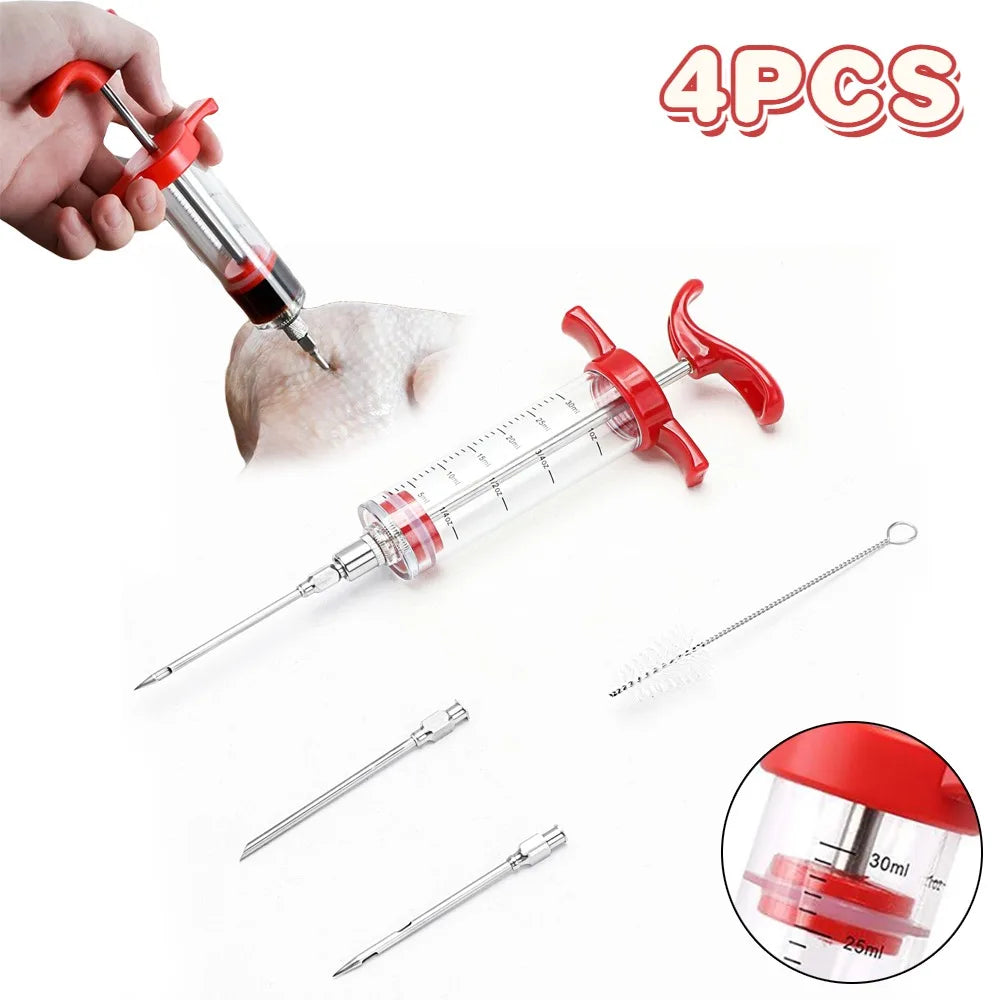 Marinade Injector for Deep Flavor & Juicy Meat | Stainless Steel Needles | 60 ml Capacity