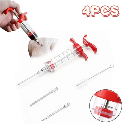 Marinade Injector for Deep Flavor & Juicy Meat | Stainless Steel Needles | 60 ml Capacity