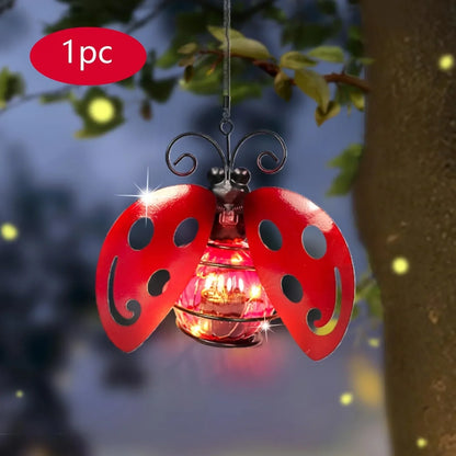 Solar-Powered Hanging Lights for Garden | Vibrant LED Outdoor Decor | Butterfly, Bird & Flamingo Designs