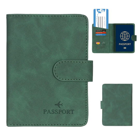 Compact Passport Holder with RFID Protection | Elegant Leather Look for Men & Women
