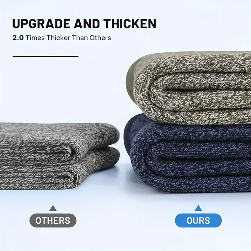 Unisex Merino Wool Hiking Socks - Extra Warm, Sizes 38-46