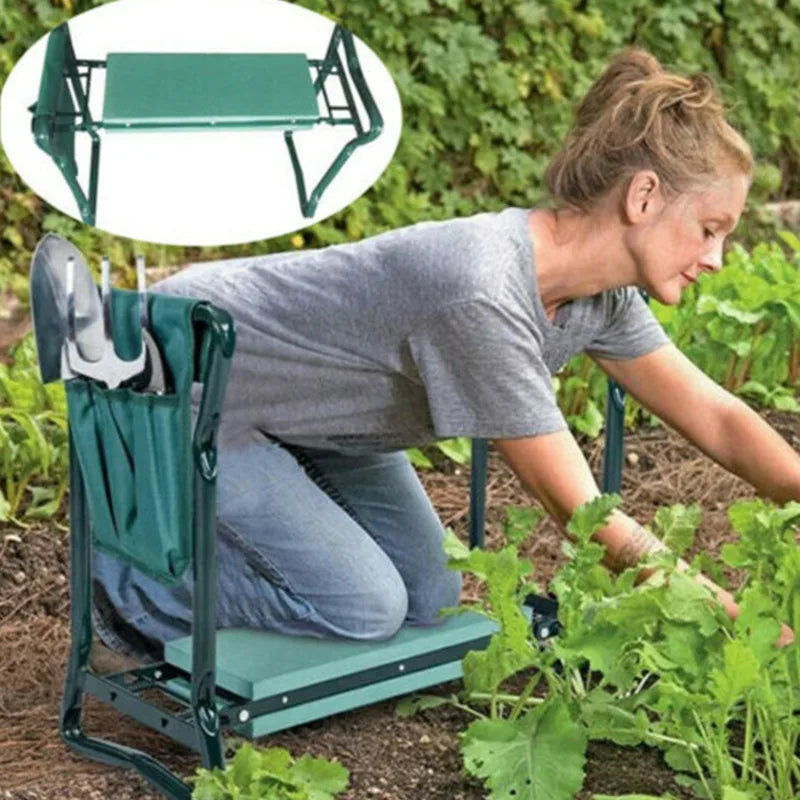 Sturdy Garden Kneeler with Padded Seat - Portable & Foldable