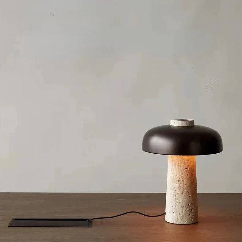 Elegant Travertine Lamp for Table Decor