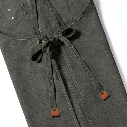 Adjustable Unisex Chef Apron with Pockets – Durable Canvas Workwear