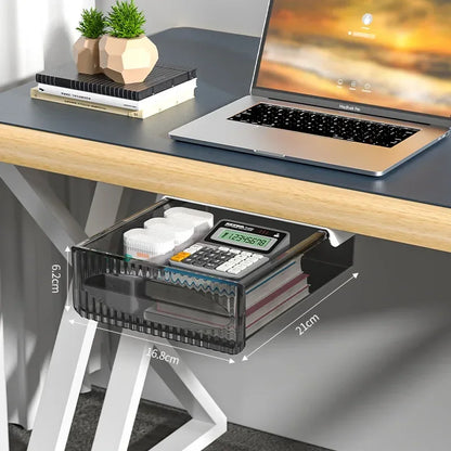 Pull-Out Under-Desk Drawer Organizer | Hidden Plastic Storage Solution