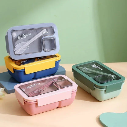 Portable Bento Lunch Box with Utensils for Travel