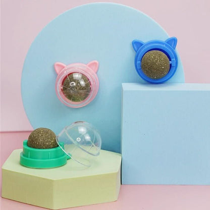 Catnip Toy for Cats – Rotating Ball & Mint for Dental Health
