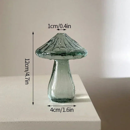 Mushroom-Shaped Glass Vase for Hydroponics | Decorative Table Terrarium