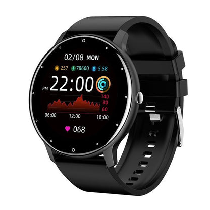 Slim Smartwatch with Full Touchscreen – Health Monitoring & Waterproof