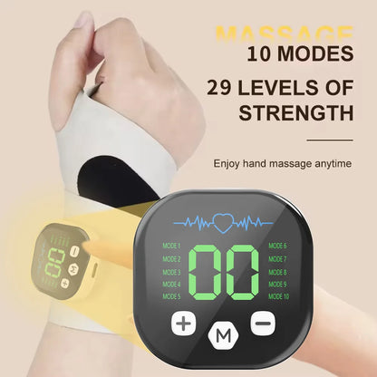 Cordless EMS Wrist Brace with Vibration – 10 Massage Settings & USB Rechargeable