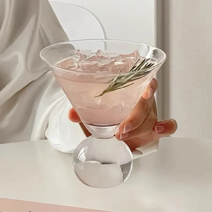 Globe-Shaped Cocktail Glass – Elegant Crystal Martini Drinkware