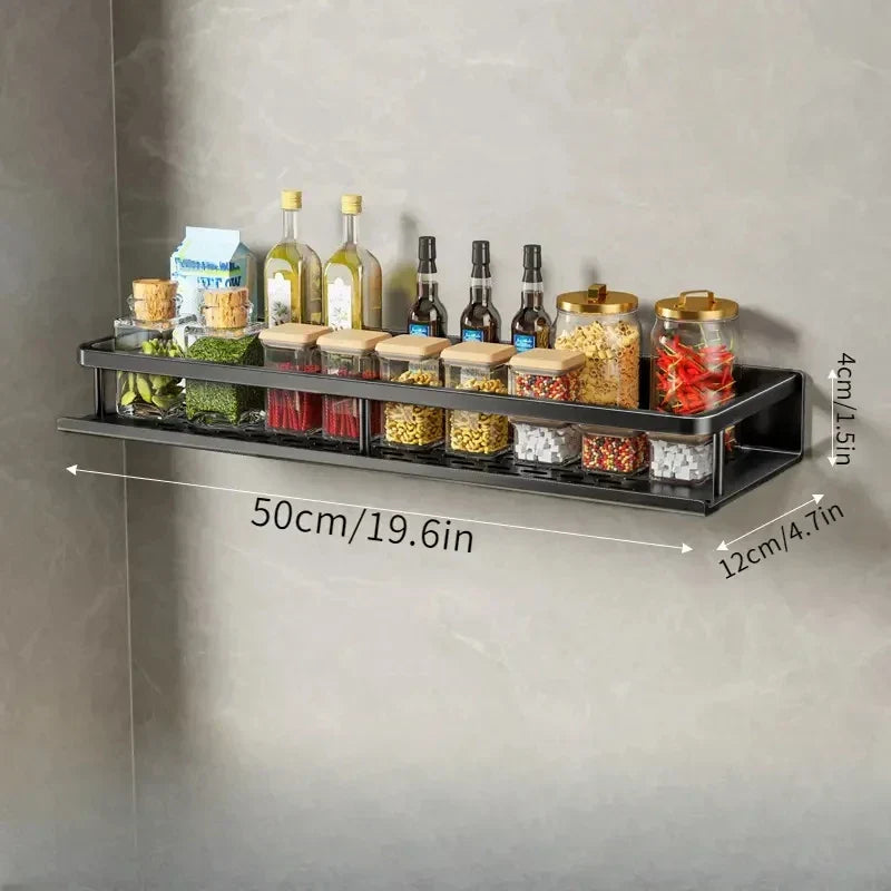 Stylish Wall-Mounted Shelf for Kitchen Storage Solutions