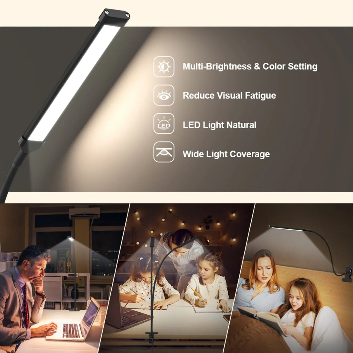 Dimmable Flexible LED Desk Lamp for Adaptive Workspaces