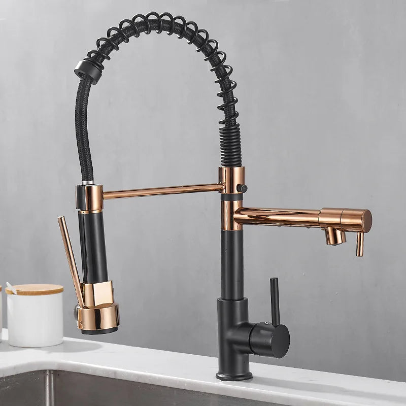 Contemporary Kitchen Faucet with Sleek Design and Practical Use
