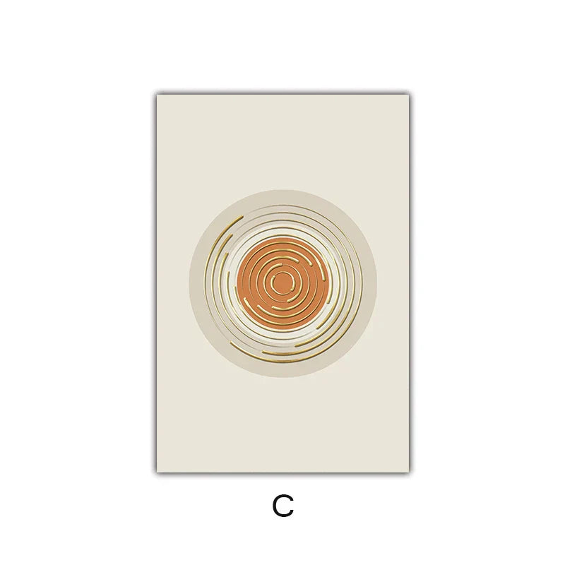 Serene Geometric Landscape Canvas Art for Chic Home Decor