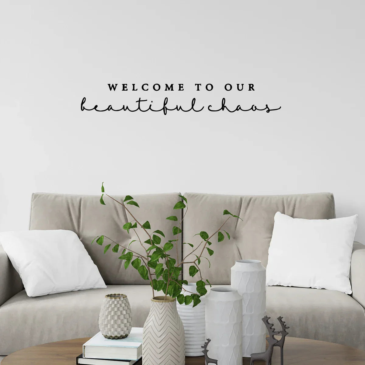 Removable Typographic Wall Decal for Family Home – DIY Wall Art Sticker